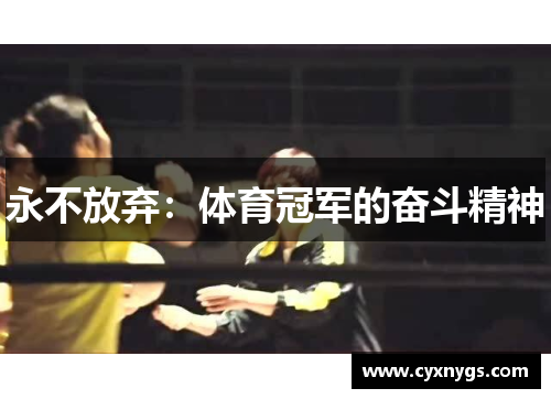 永不放弃：体育冠军的奋斗精神